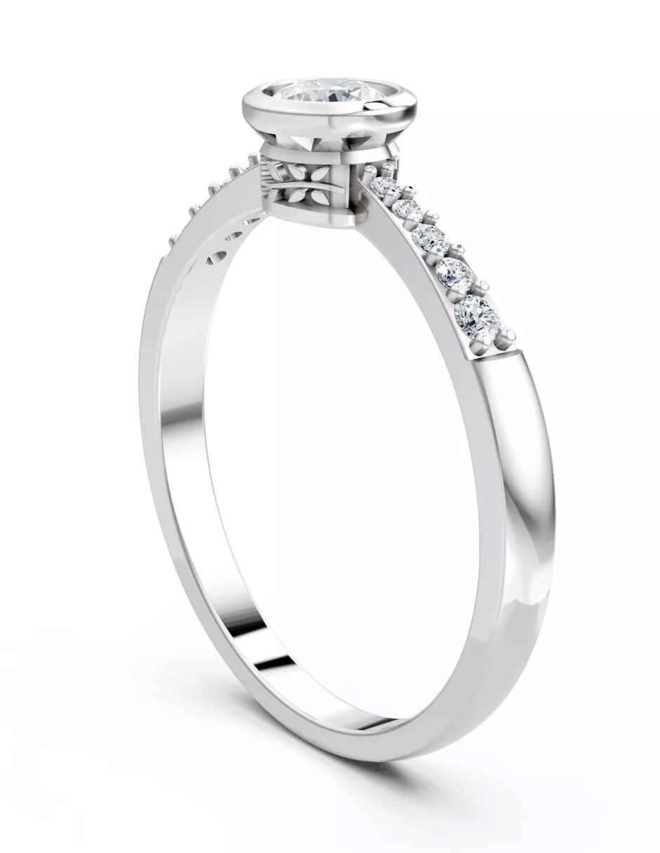 Anillo de compromiso de oro 14 k Amore Mio! 4