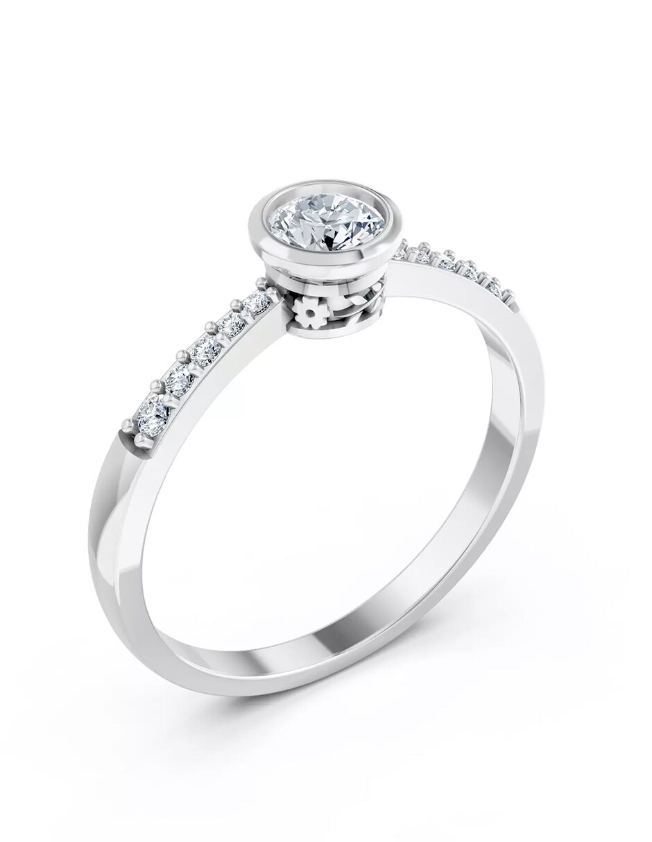 Anillo de compromiso de oro 14 k Amore Mio! 6