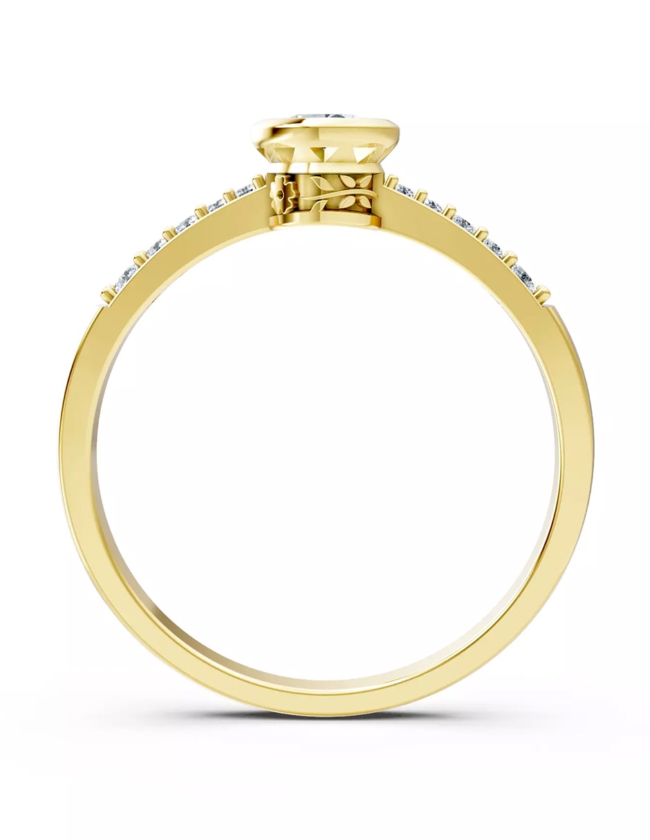 Anillo de compromiso de oro 9 k Amore Mio zirconia cúbica