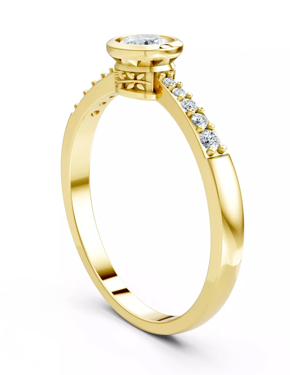 Anillo de compromiso de oro 18 k Amore Mio zirconia cúbica