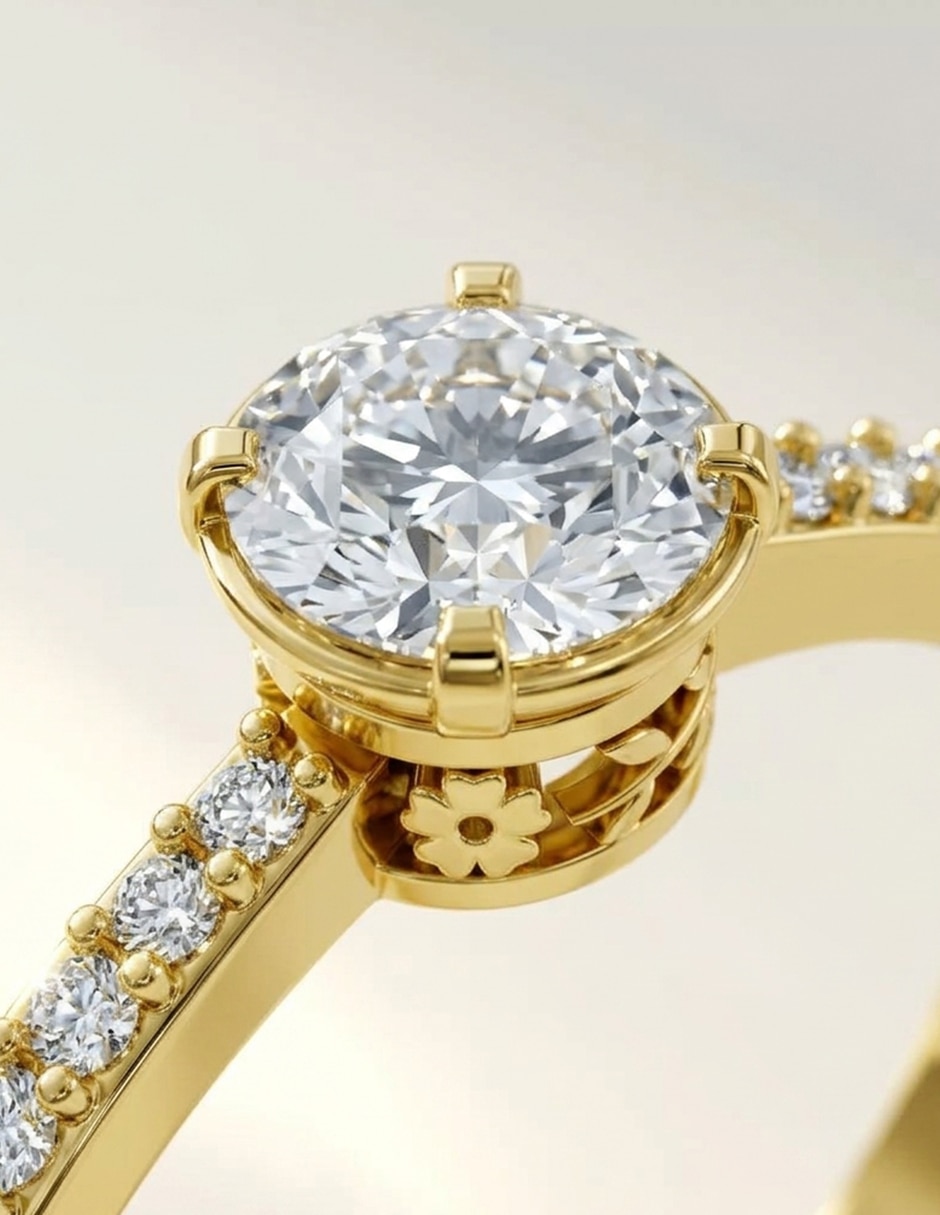 Anillo de compromiso de oro 18 k Amore Mio zirconia cúbica