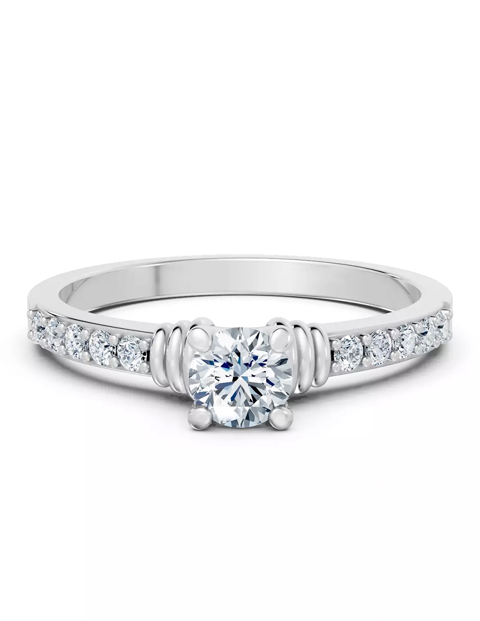 Anillo de compromiso de oro 9 k zirconia cúbica 1