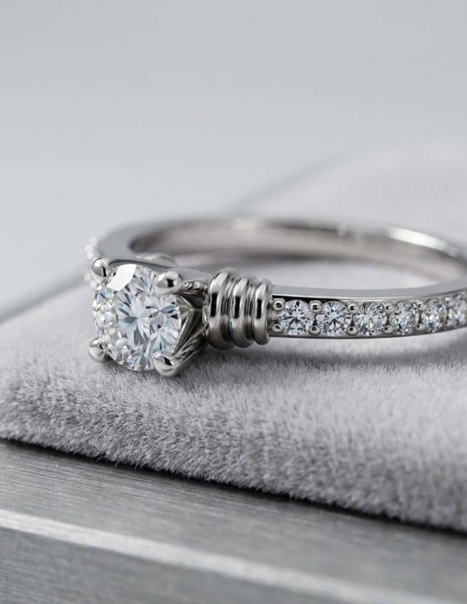 Anillo de compromiso de oro 9 k zirconia cúbica 6