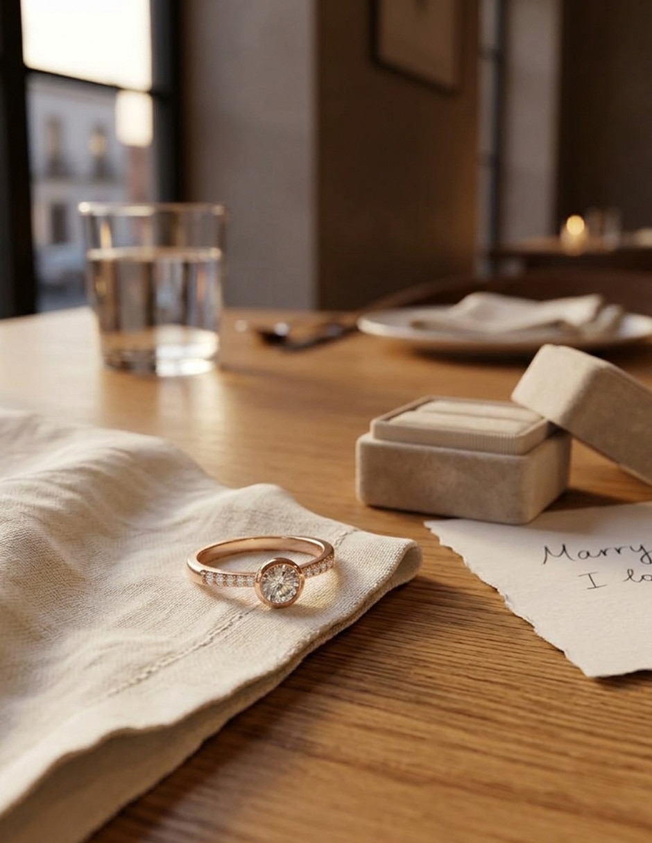 Anillo de compromiso de oro 14 k zirconia cúbica 5