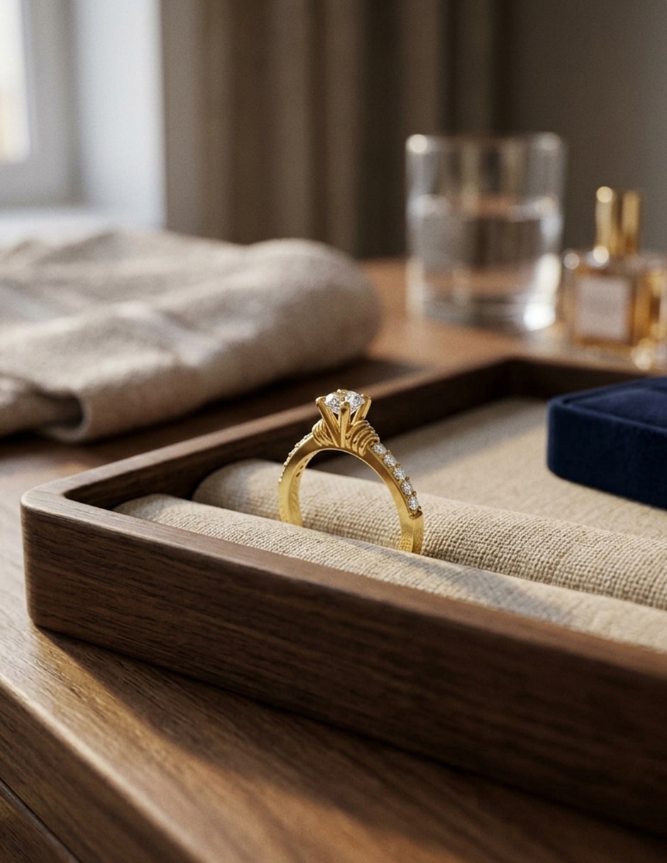 Anillo de compromiso de oro 9 k Amore Mio zirconia cúbica