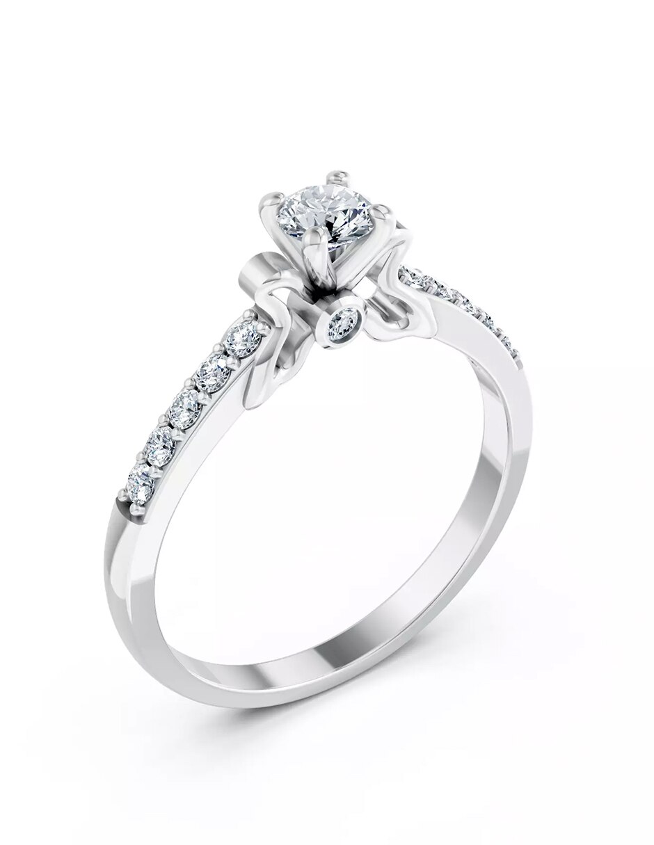Anillo de compromiso de oro 18 k Amore Mio! 7