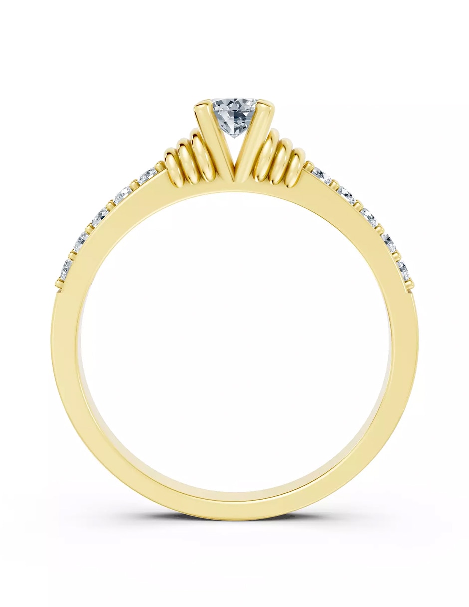 Anillo de compromiso de oro 18 k Amore Mio zirconia cúbica