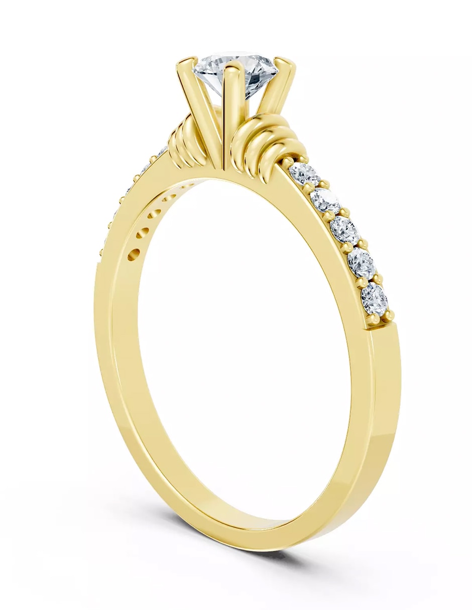 Anillo de compromiso de oro 18 k Amore Mio zirconia cúbica