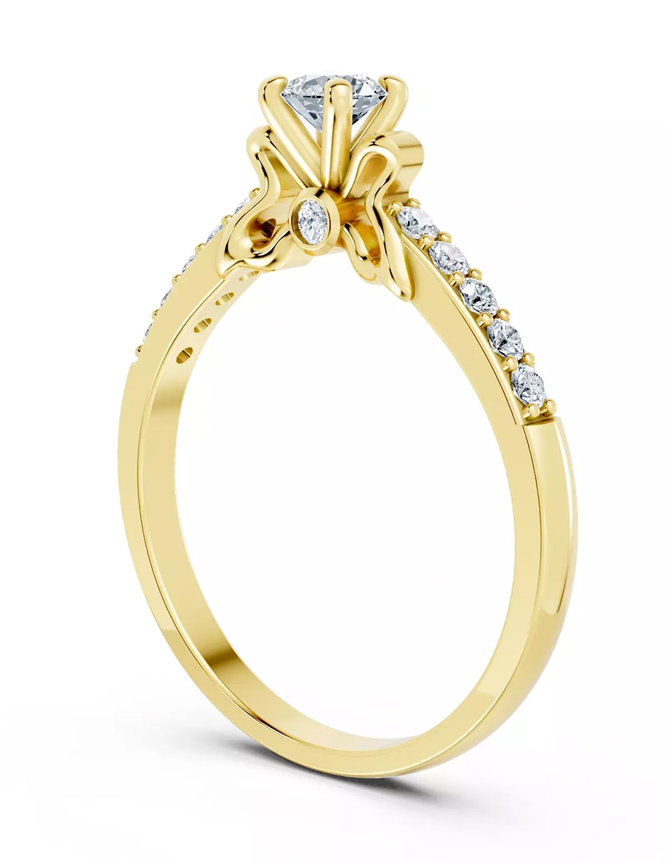 Anillo de compromiso de oro 18 k Amore Mio zirconia cúbica