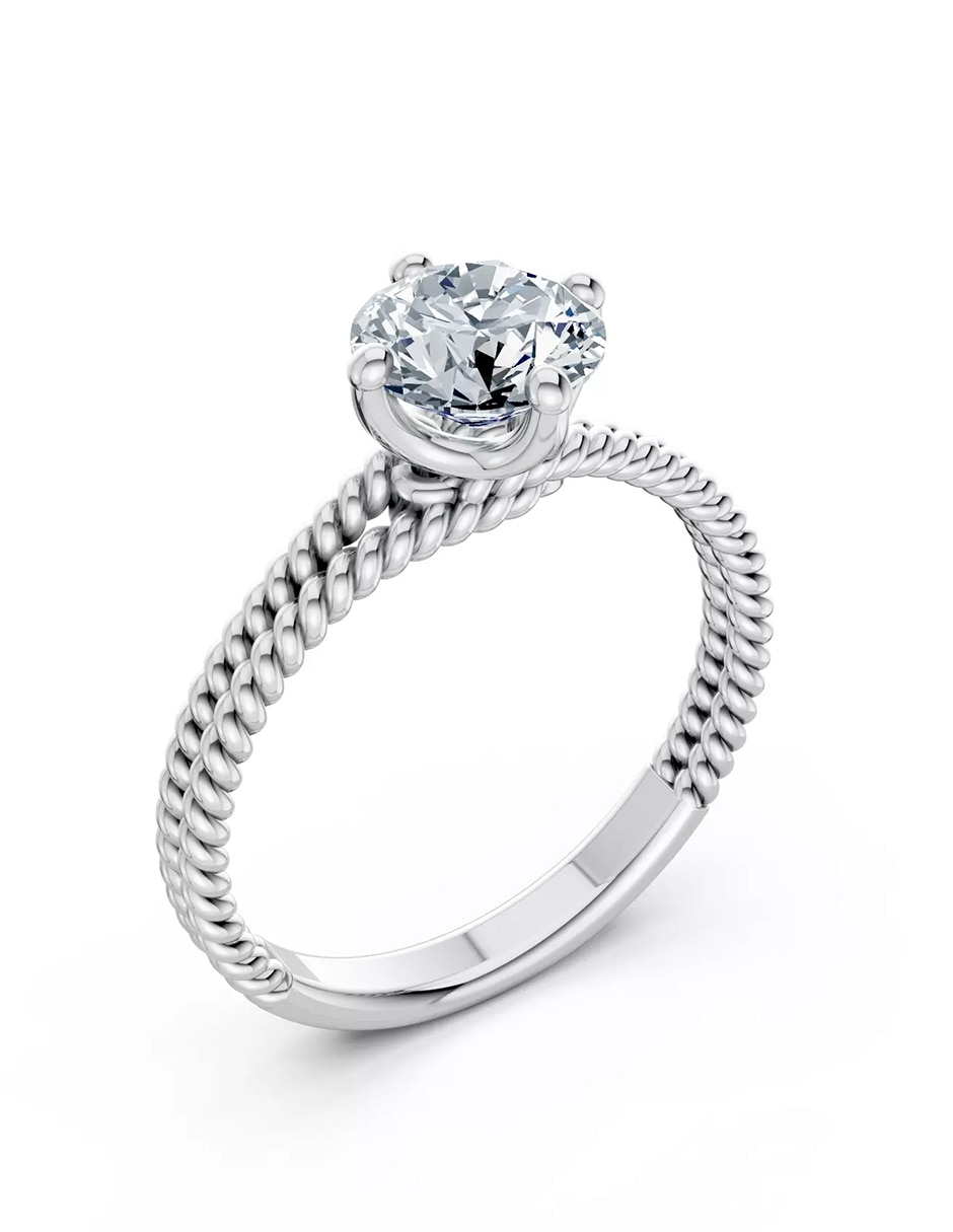 Anillo de compromiso de oro 9 k zirconia cúbica 5