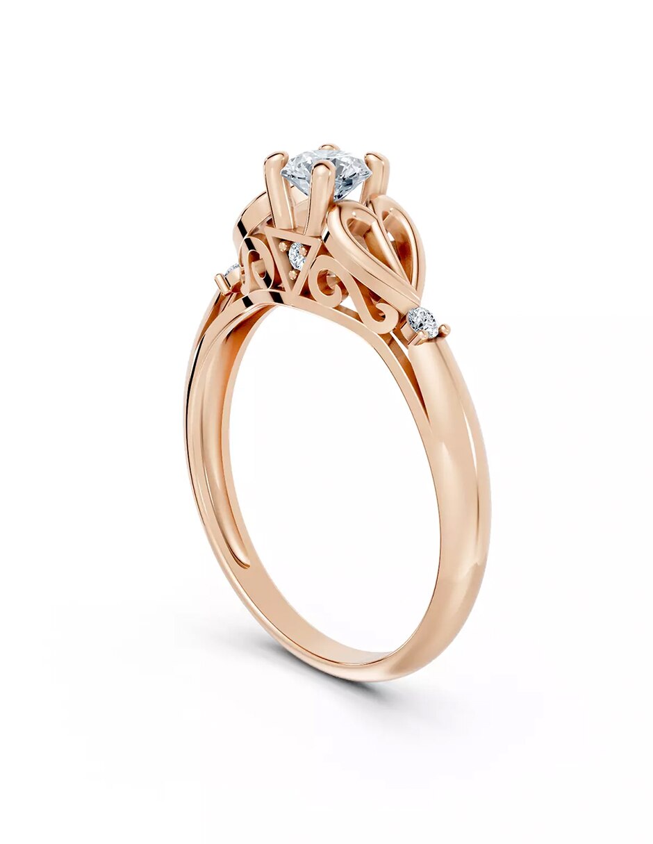 Anillo de compromiso de oro 18 k Amore Mio! 4