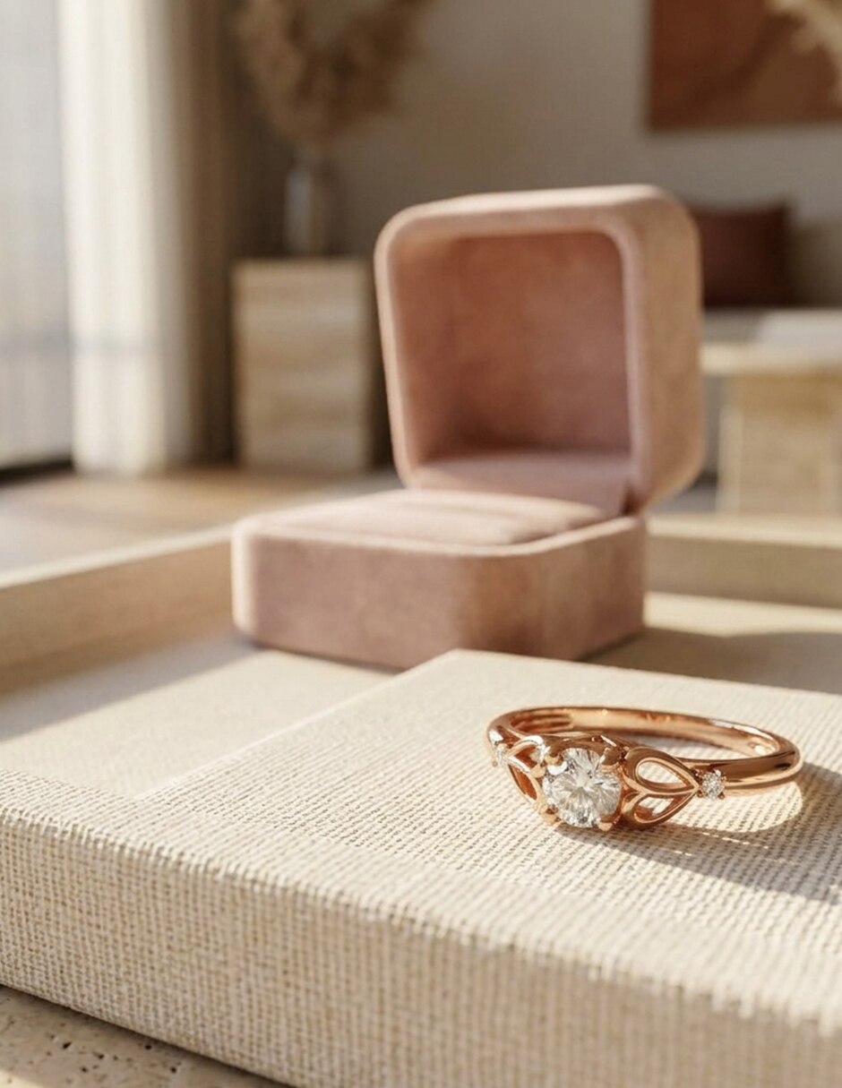 Anillo de compromiso de oro 18 k Amore Mio! 5