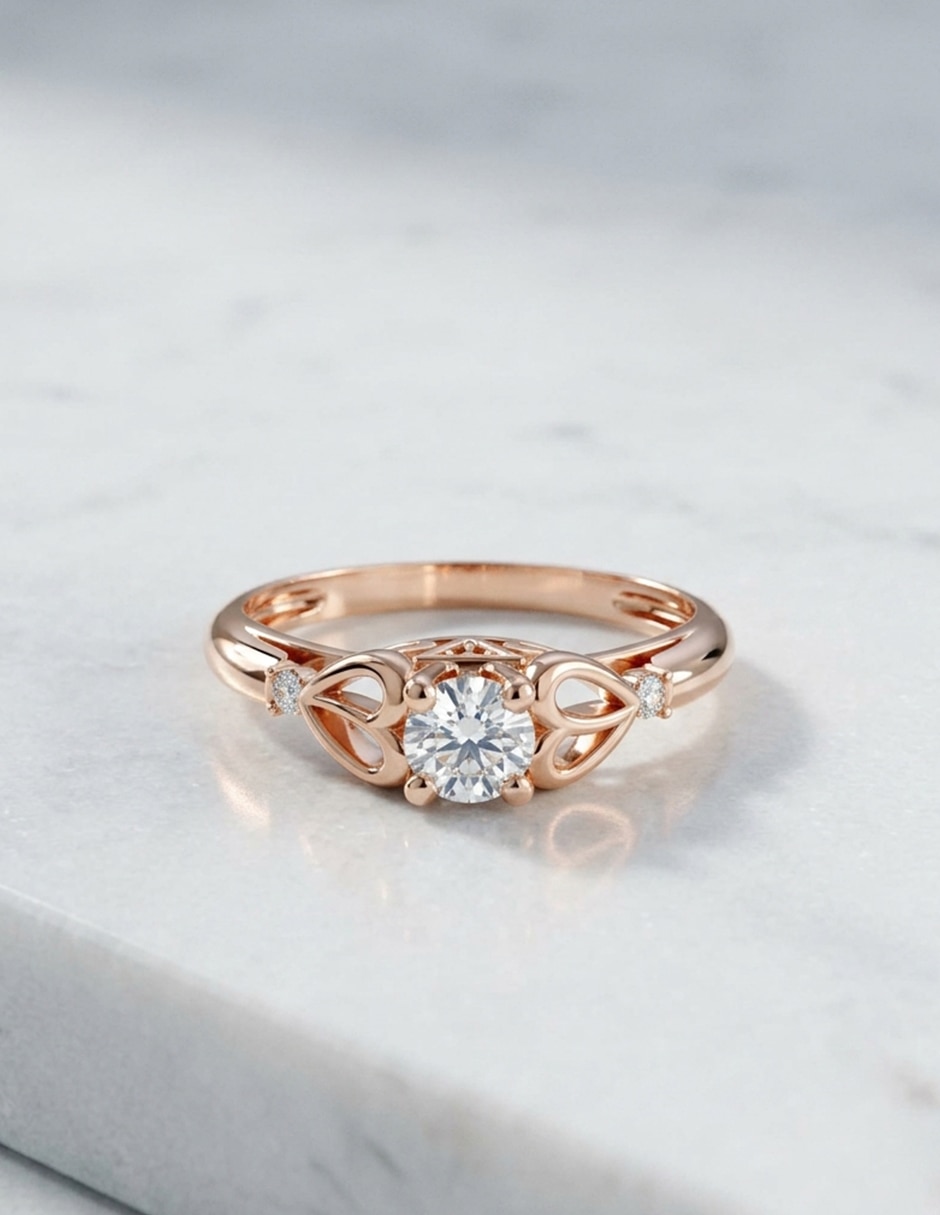 Anillo de compromiso de oro 18 k Amore Mio! 7