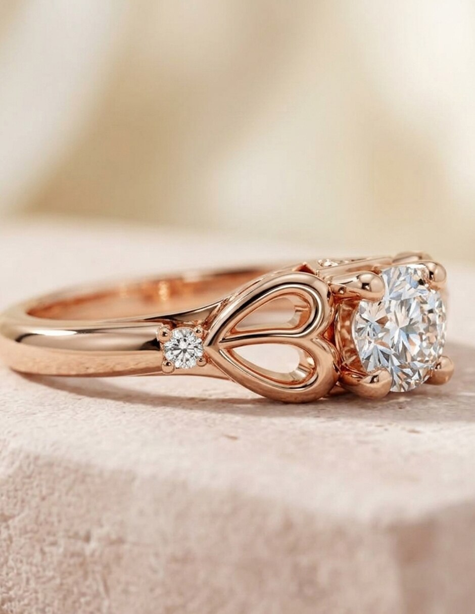 Anillo de compromiso de oro 18 k Amore Mio! 8