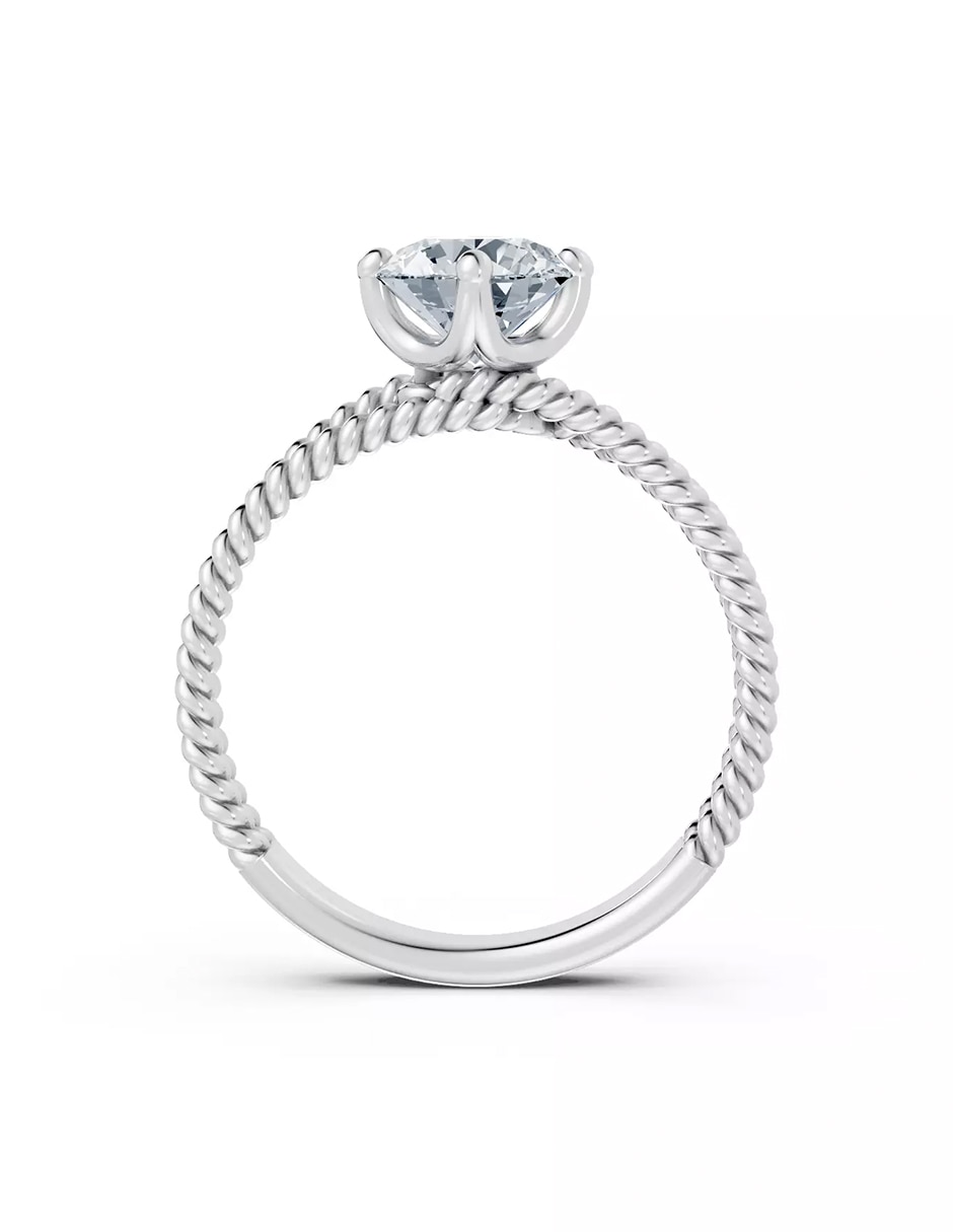 Anillo de compromiso de oro 18 k zirconia cúbica 2