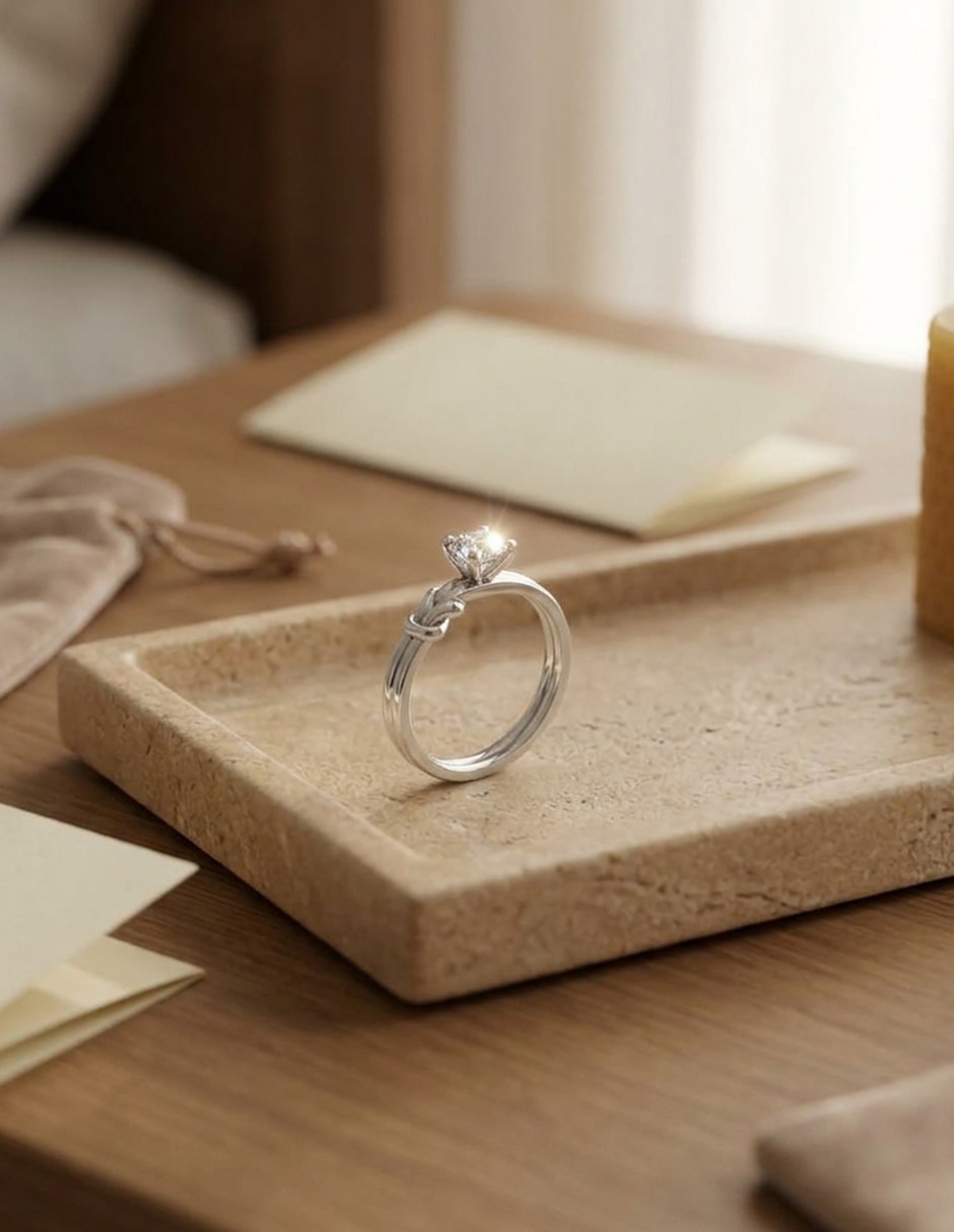 Anillo de compromiso de oro 18 k zirconia cúbica 5