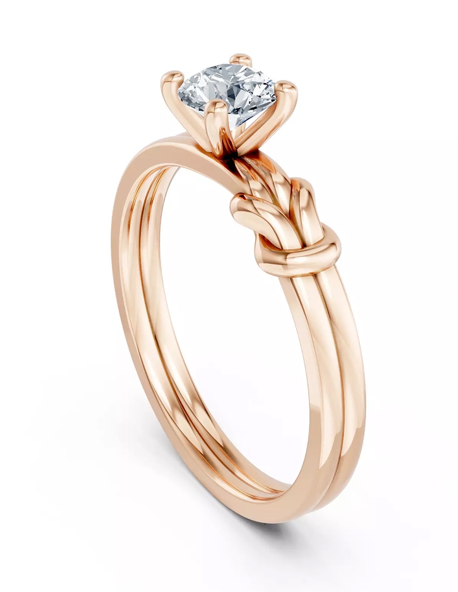 Anillo de compromiso de oro 14 k Amore Mio! 3