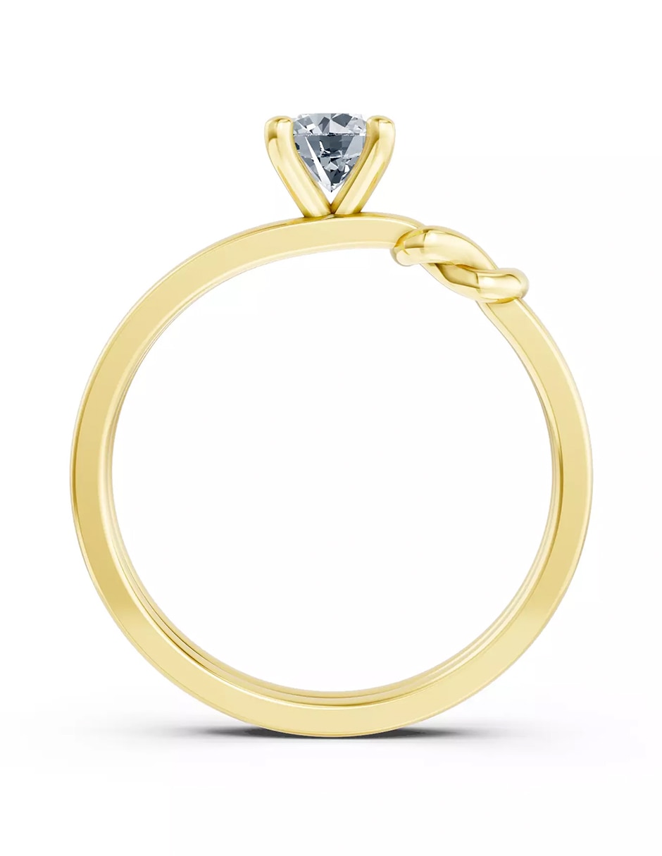 Anillo de compromiso de oro 14 k Amore Mio zirconia cúbica