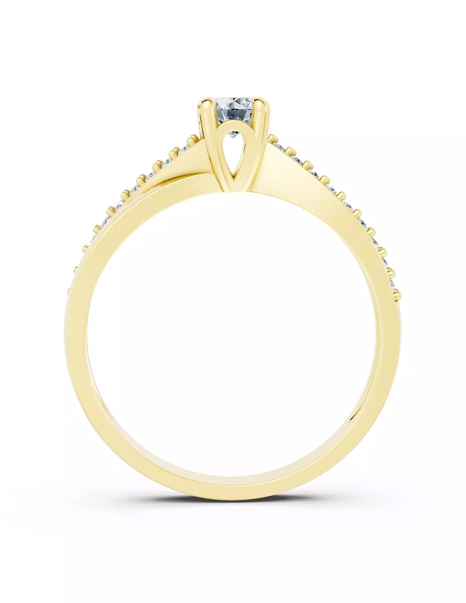 Anillo de compromiso de oro 9 k Amore Mio zirconia cúbica
