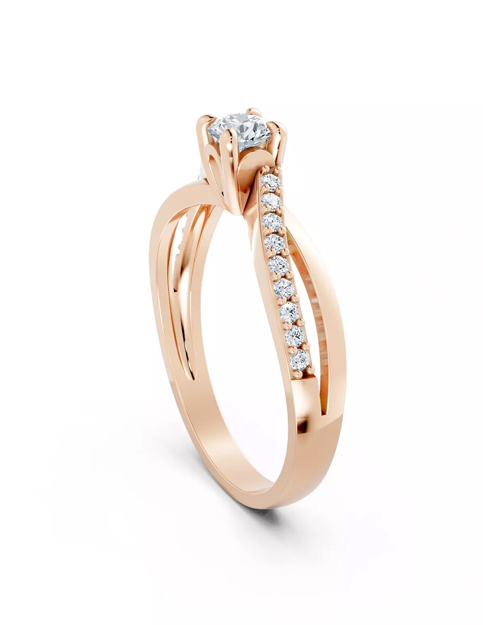Anillo de compromiso de oro 14 k Amore Mio! 3