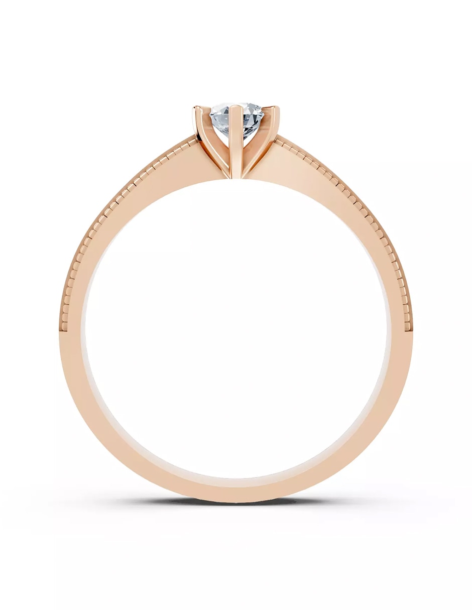 Anillo de compromiso de oro 9 k zirconia cúbica 2