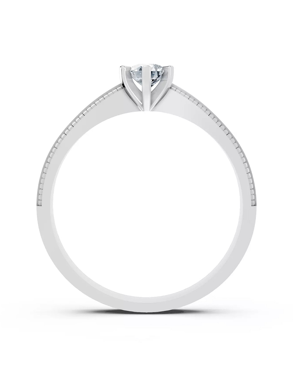Anillo de compromiso de oro 18 k zirconia cúbica 3