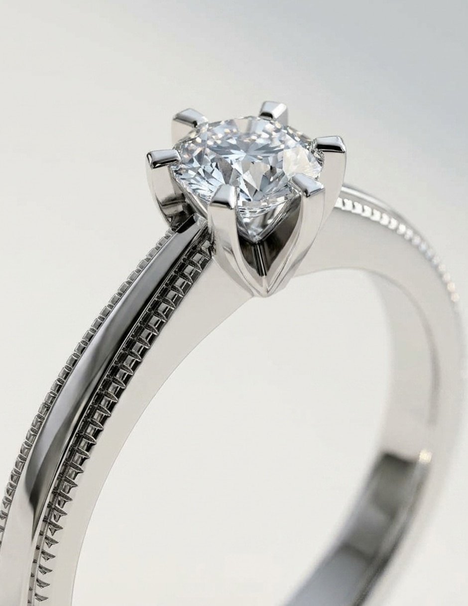 Anillo de compromiso de oro 18 k zirconia cúbica 5