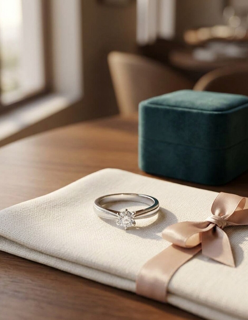 Anillo de compromiso de oro 18 k zirconia cúbica 7
