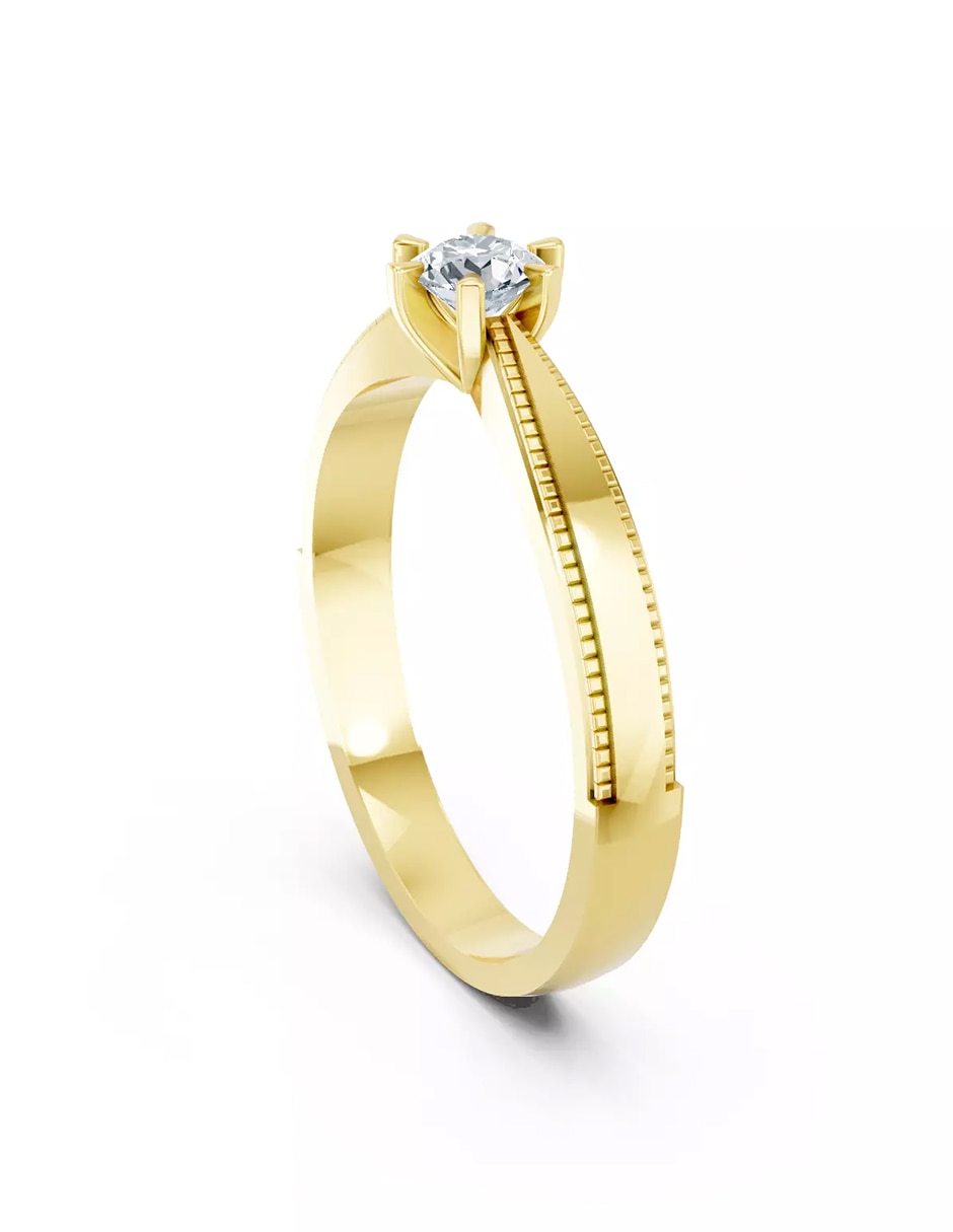 Anillo de compromiso de oro 18 k Amore Mio zirconia cúbica