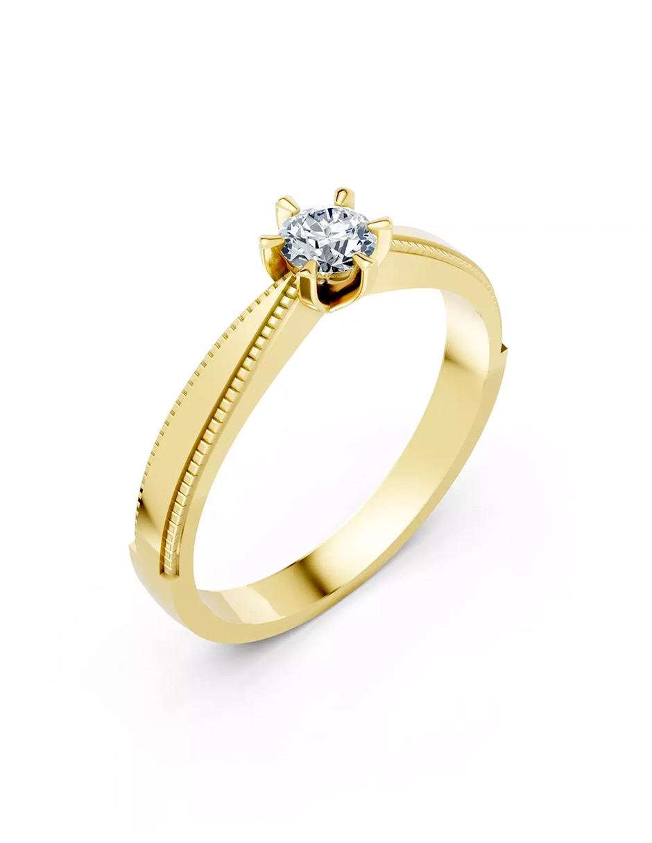 Anillo de compromiso de oro 18 k Amore Mio zirconia cúbica