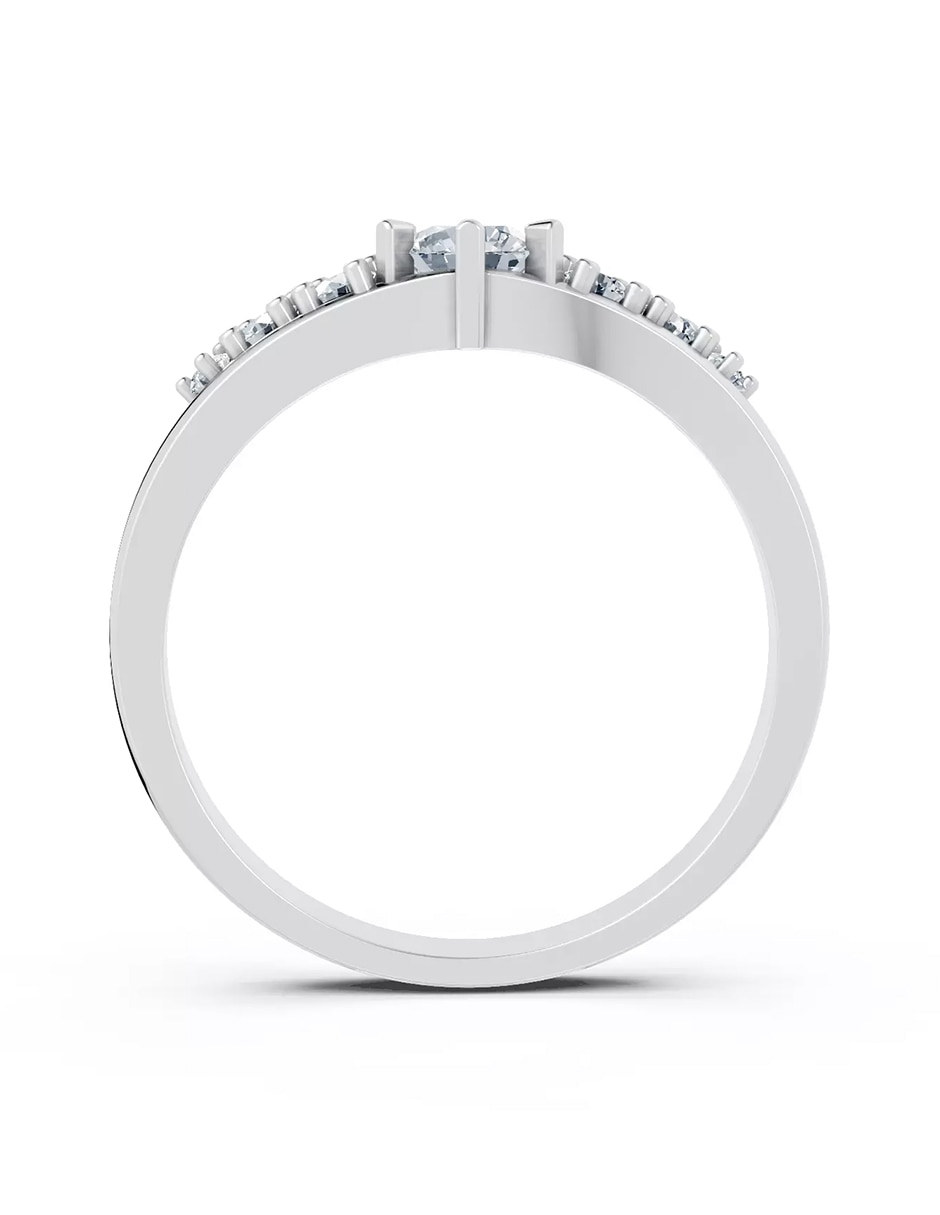 Anillo de compromiso de oro 9 k zirconia cúbica 2