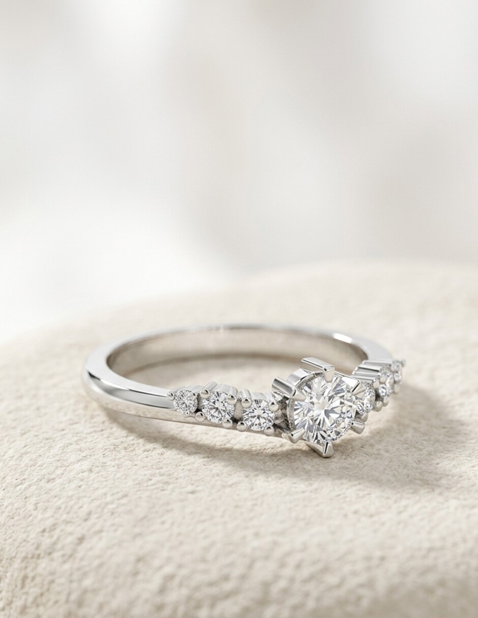 Anillo de compromiso de oro 18 k Amore Mio! 4