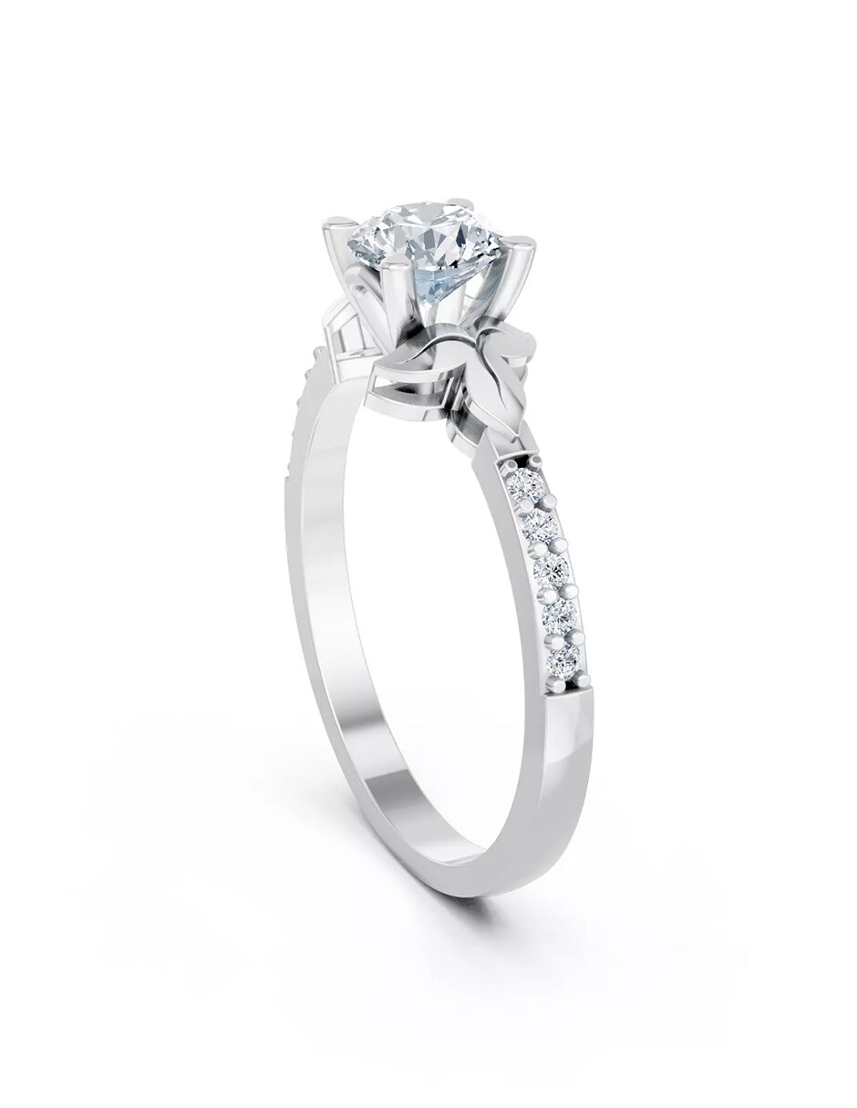 Anillo de compromiso de oro 14 k Amore Mio! 4