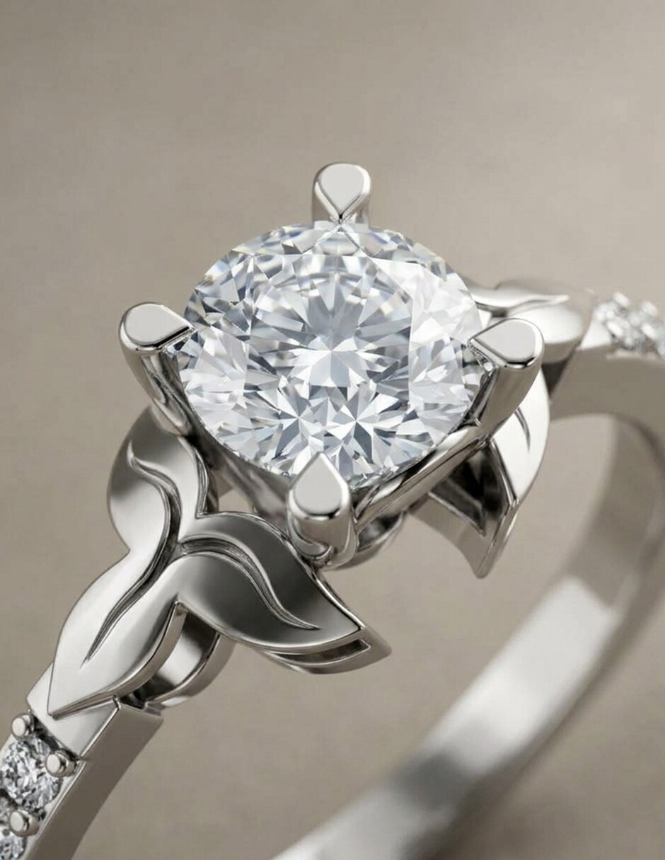 Anillo de compromiso de oro 14 k Amore Mio! 5
