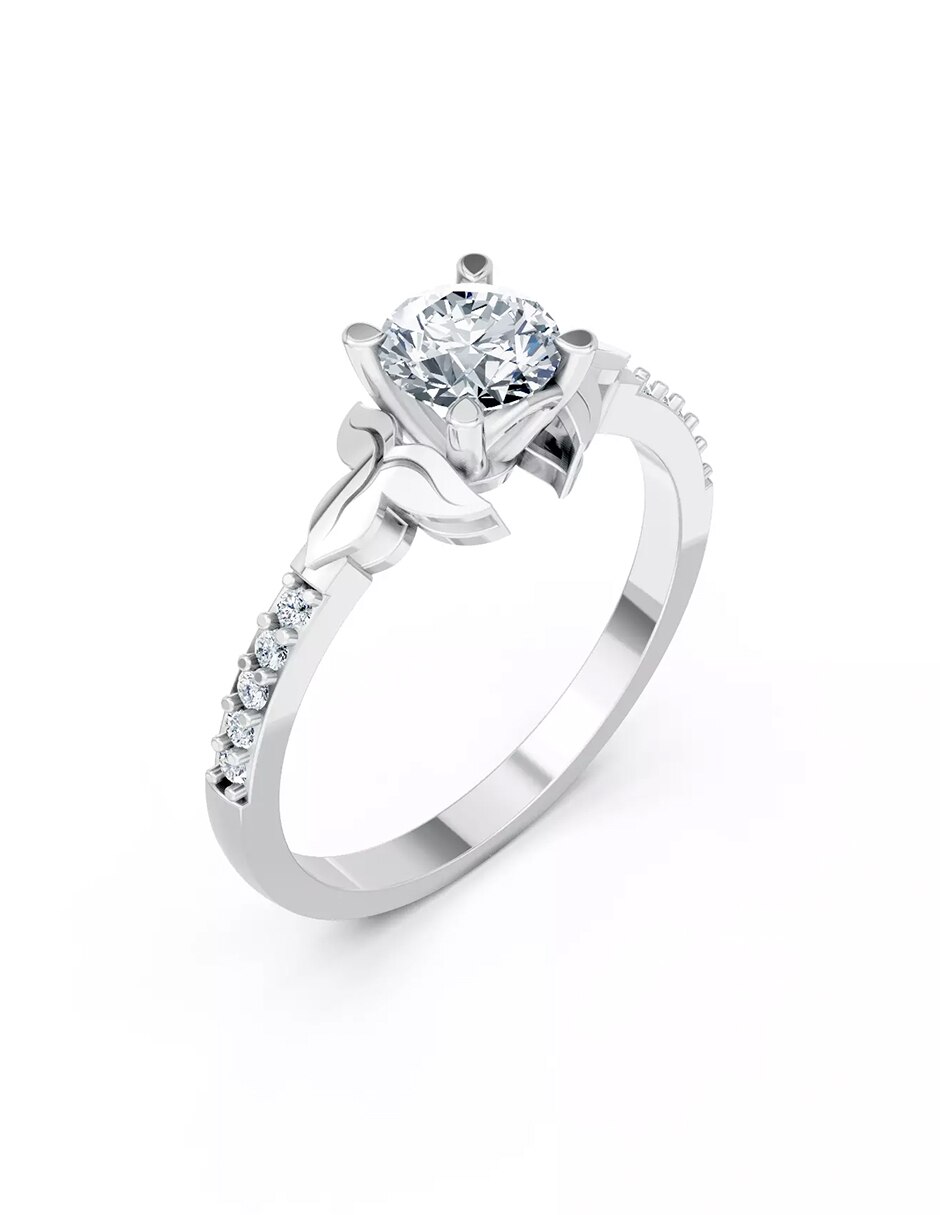Anillo de compromiso de oro 14 k Amore Mio! 6