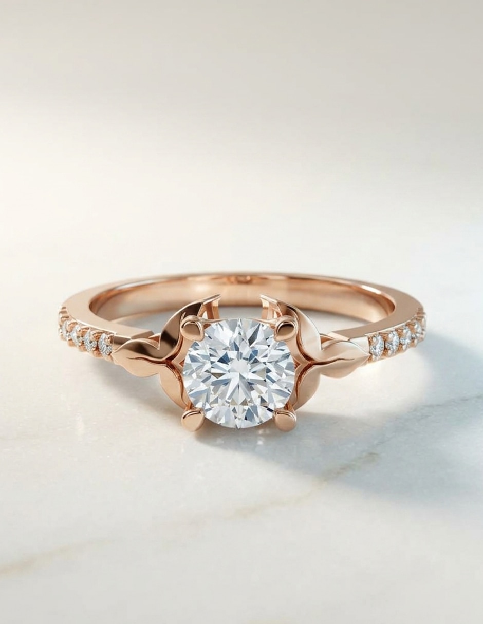Anillo de compromiso de oro 9 k zirconia cúbica 5