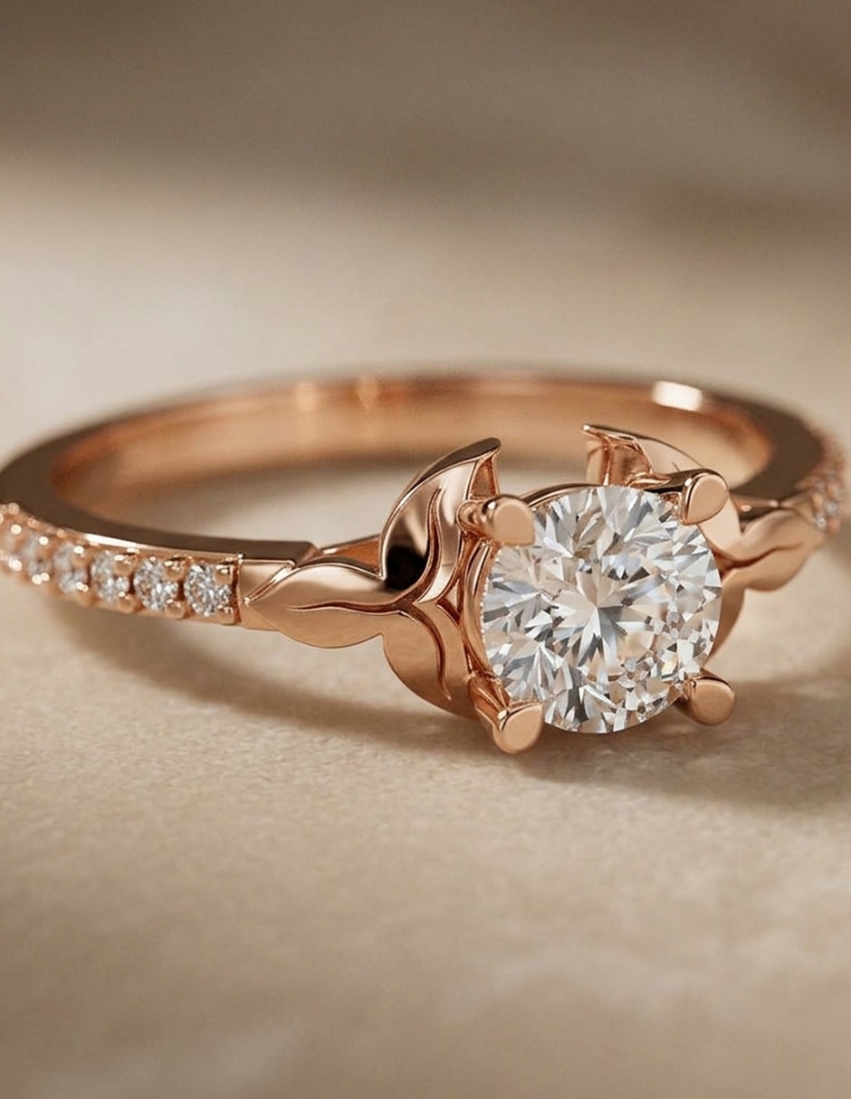 Anillo de compromiso de oro 9 k zirconia cúbica 8