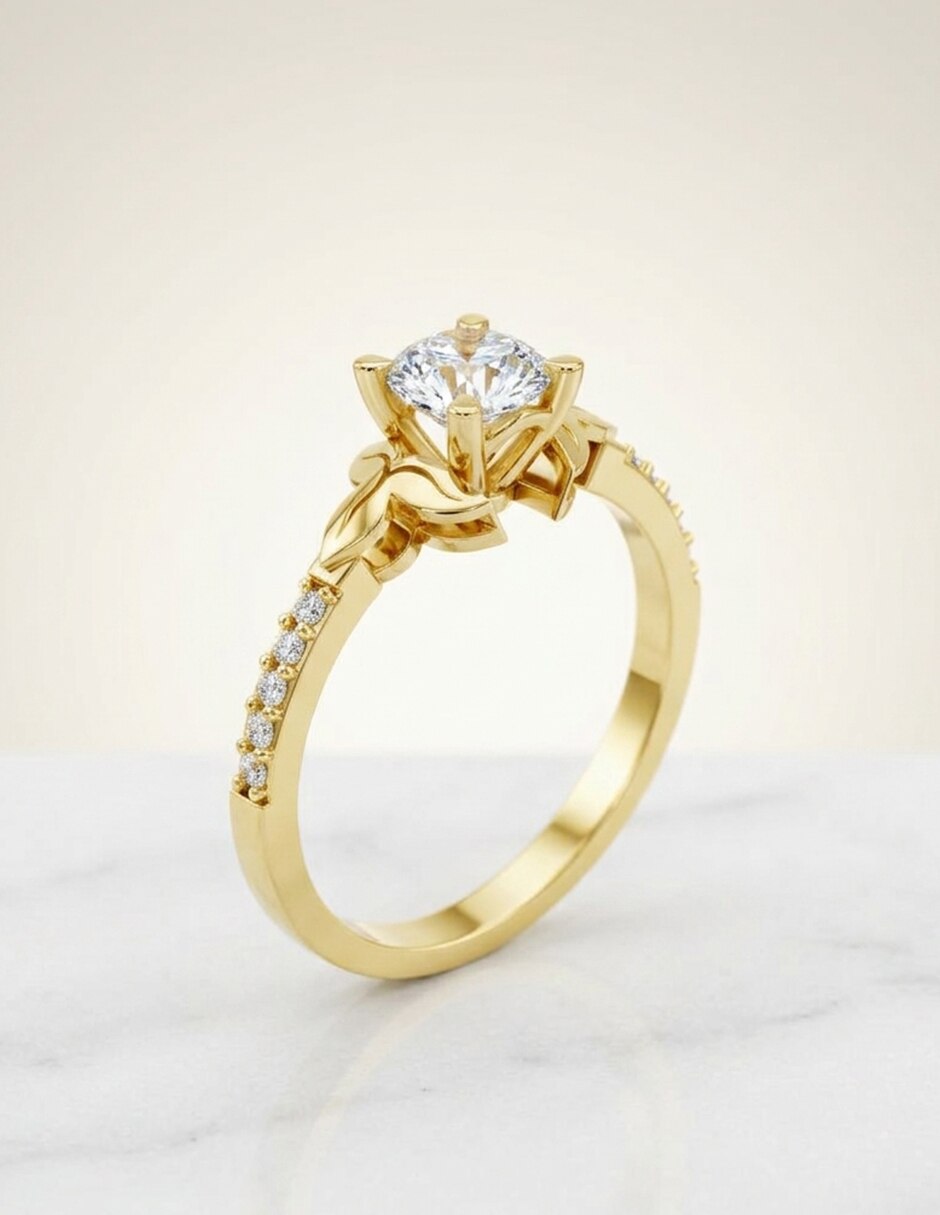 Anillo de compromiso de oro 18 k Amore Mio zirconia cúbica