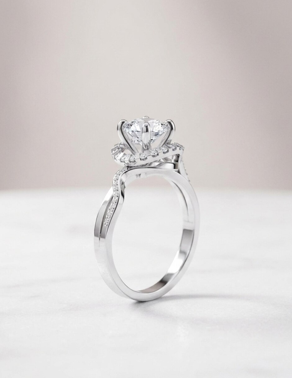 Anillo de compromiso de oro 9 k Amore Mio! 5