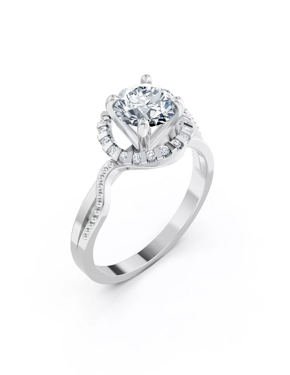 Anillo de compromiso de oro 9 k Amore Mio! 6