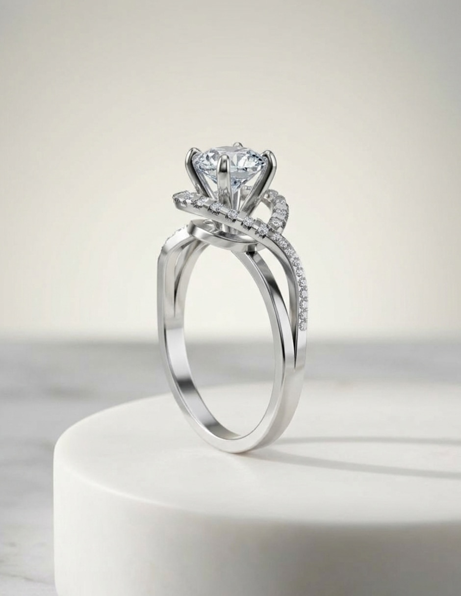 Anillo de compromiso de oro 9 k Amore Mio! 7