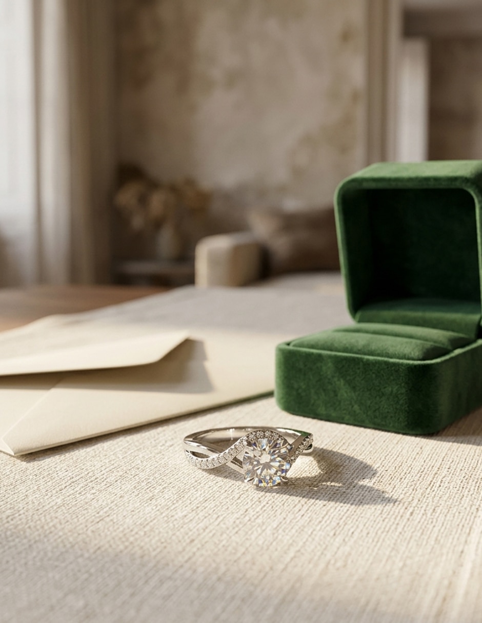 Anillo de compromiso de oro 9 k Amore Mio! 8
