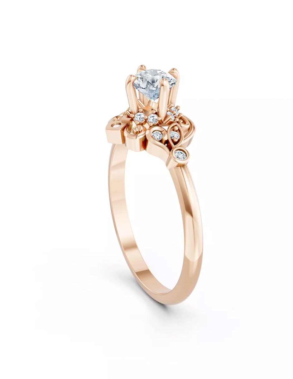 Anillo de compromiso de oro 9 k Amore Mio! 4