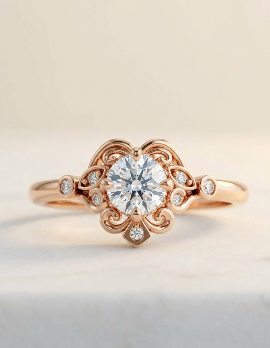 Anillo de compromiso de oro 9 k Amore Mio! 5