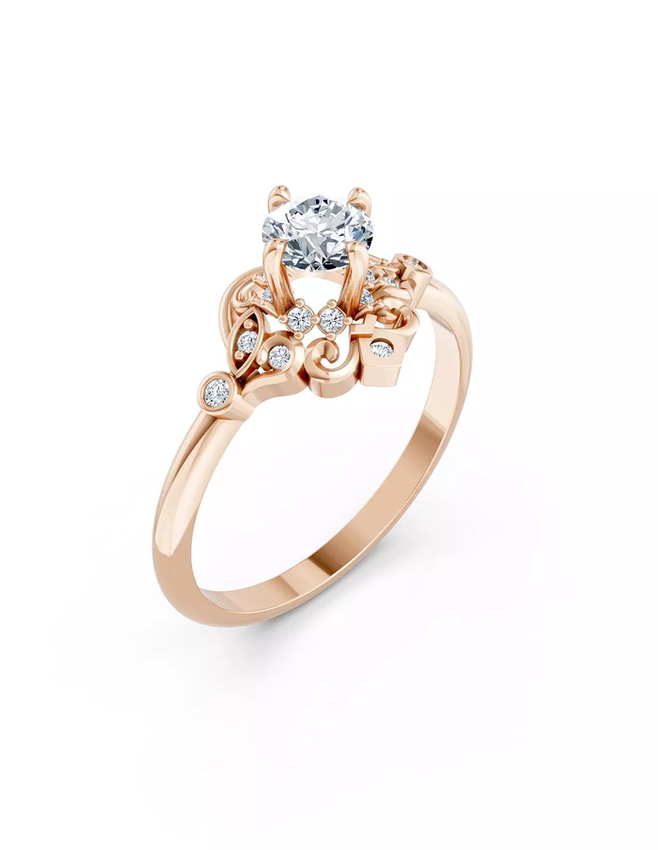 Anillo de compromiso de oro 9 k Amore Mio! 6