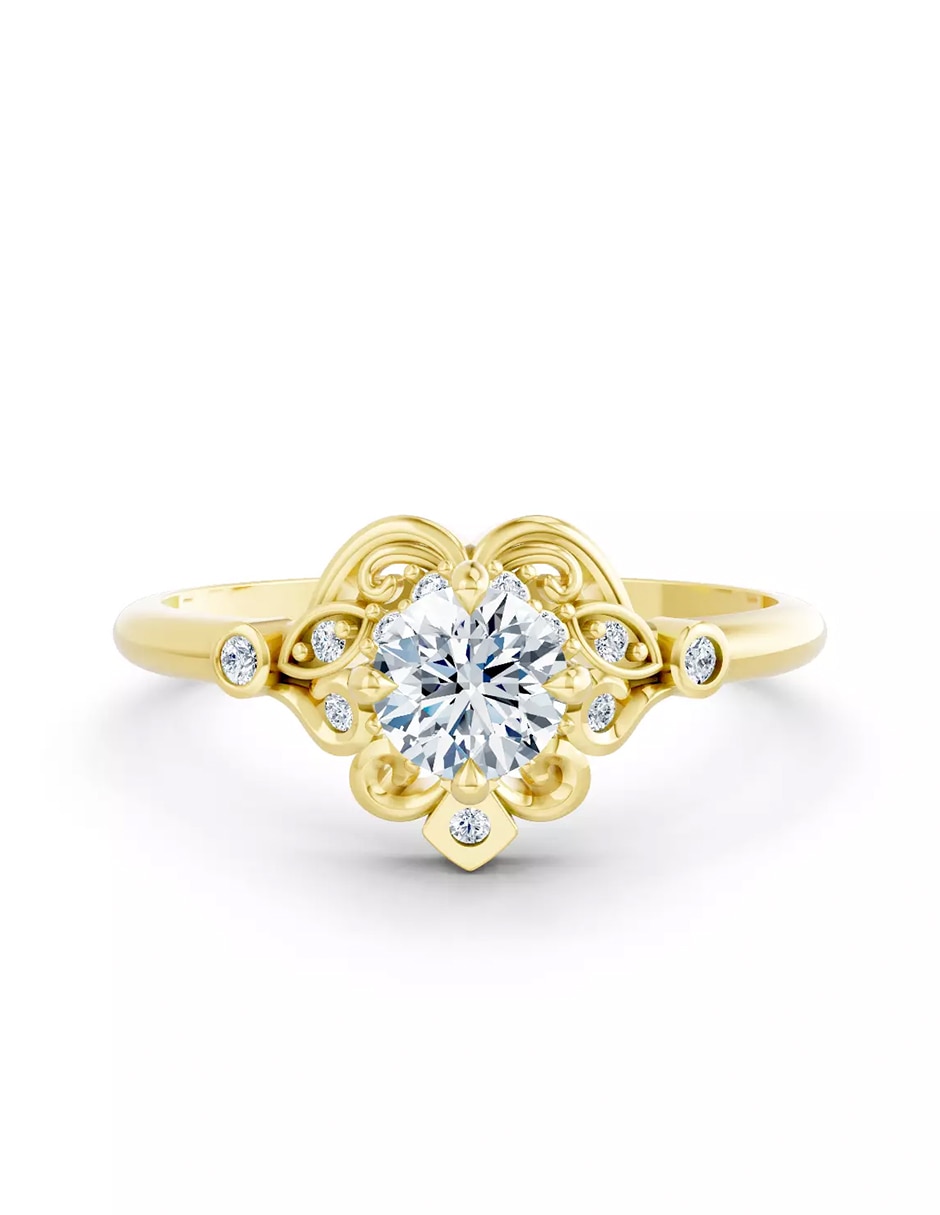 Anillo de compromiso de oro 18 k Amore Mio zirconia cúbica