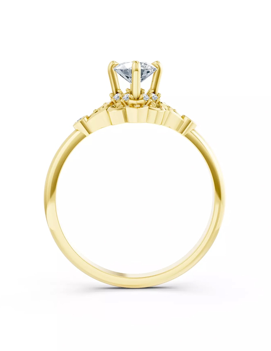 Anillo de compromiso de oro 18 k Amore Mio zirconia cúbica