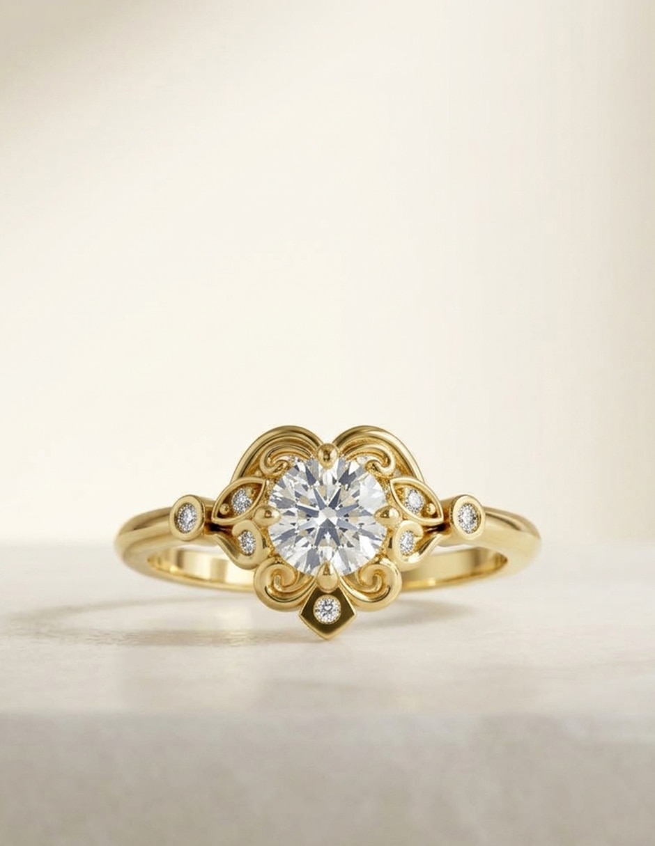 Anillo de compromiso de oro 18 k Amore Mio zirconia cúbica