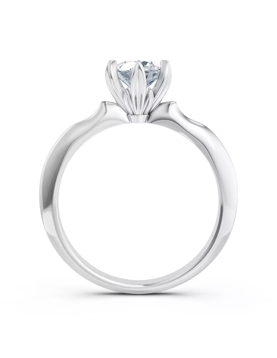Anillo de compromiso de oro 18 k zirconia cúbica 2