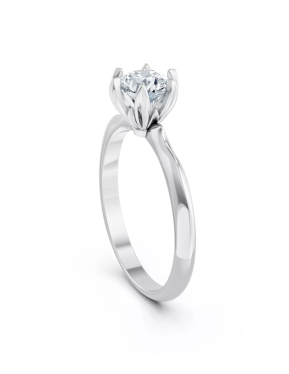 Anillo de compromiso de oro 18 k zirconia cúbica 3